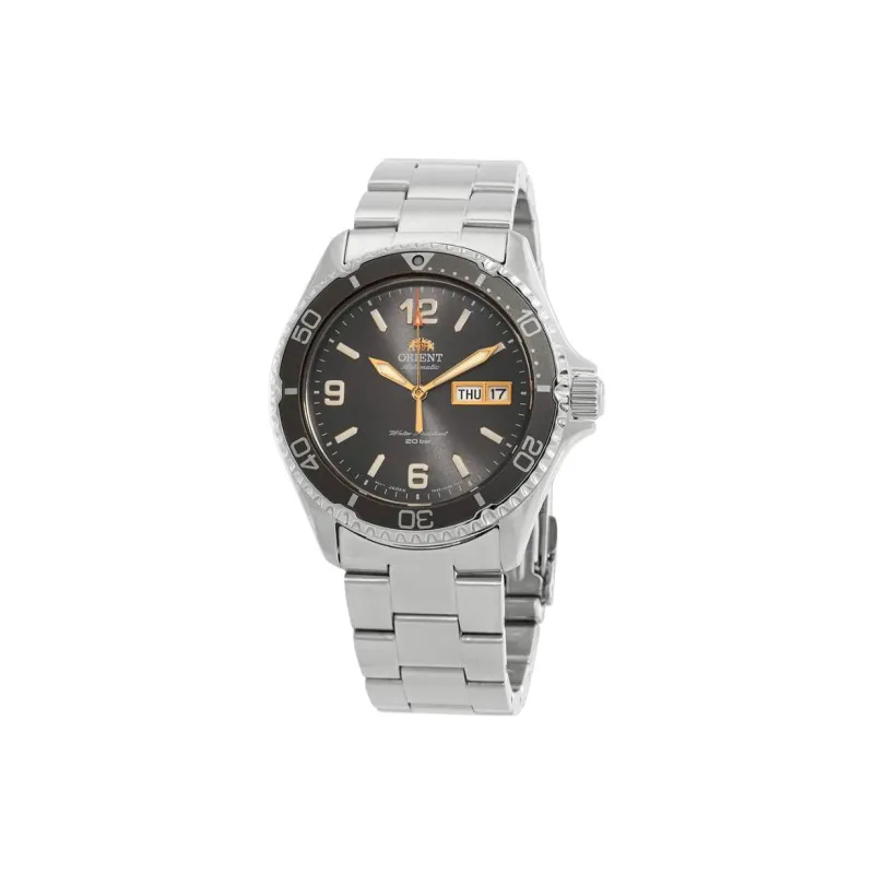ORIENT Automatic Mechanical Movement Steel Strap Watch 42mm Unisex Gray Dial-0
