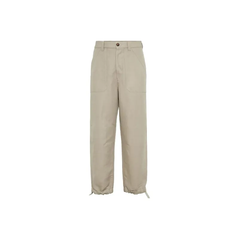 Brunello Cucinelli Drawstring Relaxed Fit Trousers-0