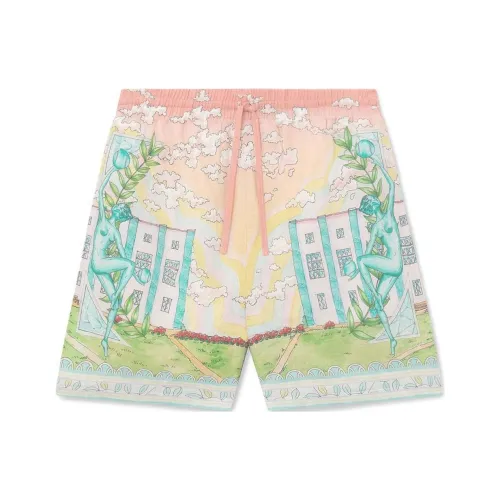 CASABLANCA Drawstrings Vase Linen Shorts