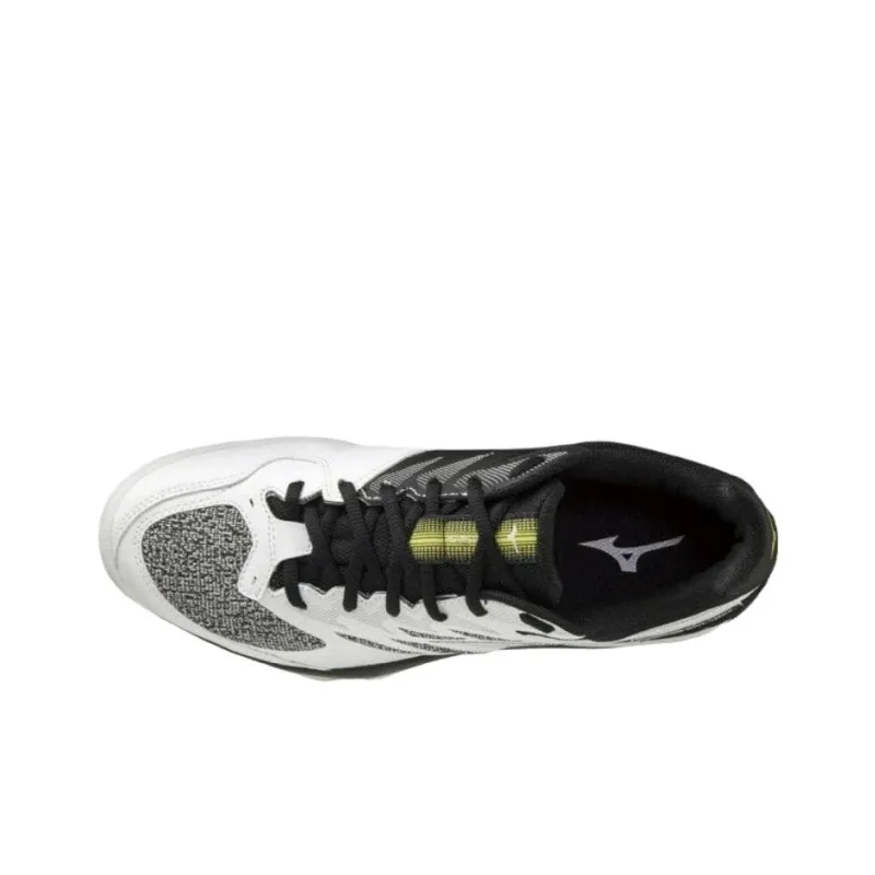 Mizuno Court Anti Slip Wear Resistant Low Top Tennis Shoes Unisex White Black-3