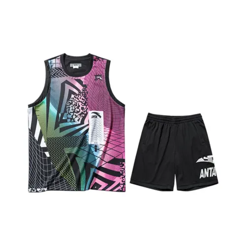 Anta Basketball Collection Basketball Suit Men's Black