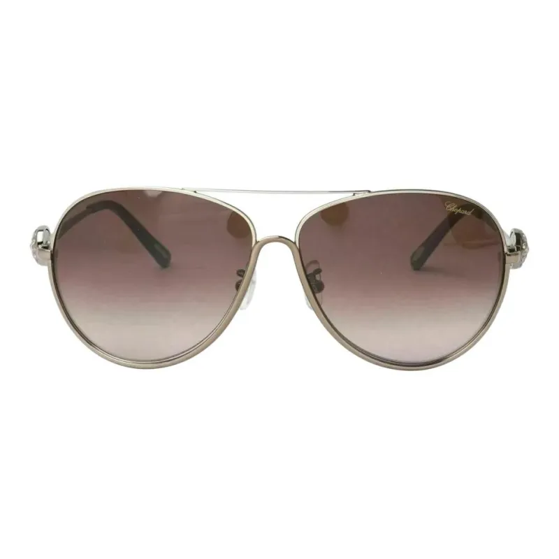 CHOPARD Metal Aviator Sunglasses Women's Brown-1