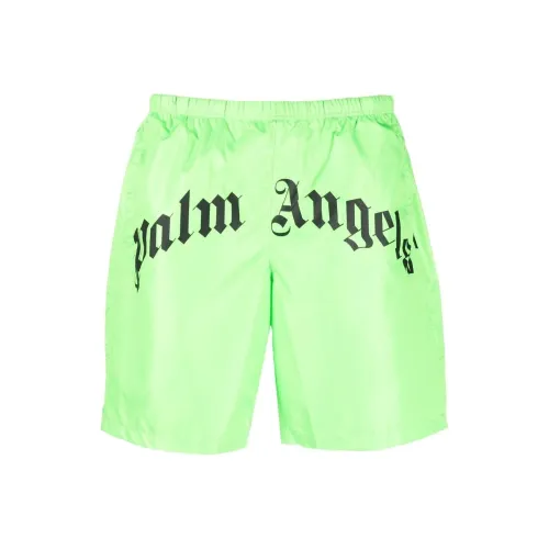 PALM ANGELS Curved Logo Bold Swim Shorts