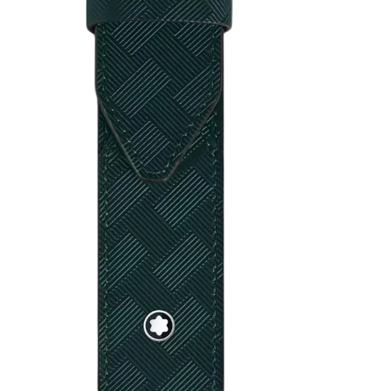 MONTBLANC Stylish 3.0 Grain Cow Leather Pen Pouch Storage Bag Unisex British Green-3