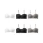 6 Pcs Set (White 2+Black 2+Gray 2)