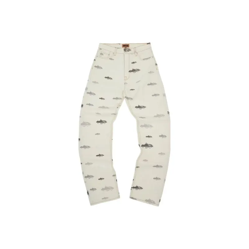 Corteiz Alcatraz Pattern Denim Jeans-0
