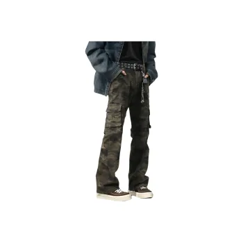 WARNING LIGHT Casual Pants Unisex Jungle Camouflage