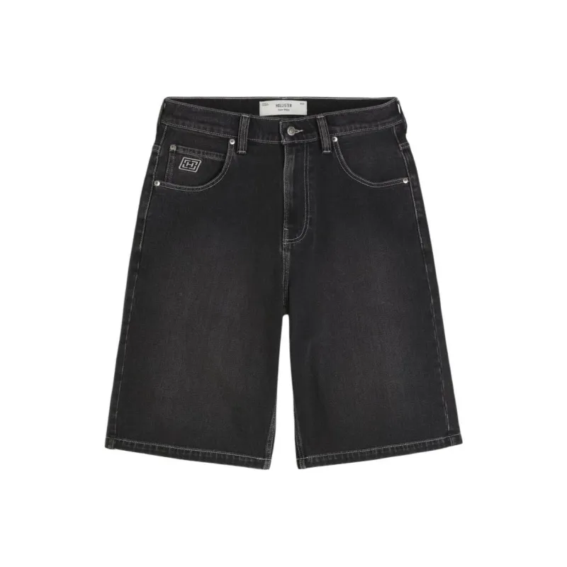 Hollister Denim Shorts Men's Black-0