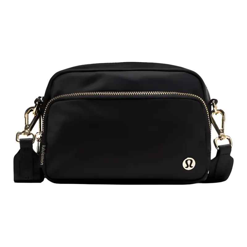 Lululemon Everywhere Nylon Shoulder Bag, Crossbody Bag Unisex Black-0