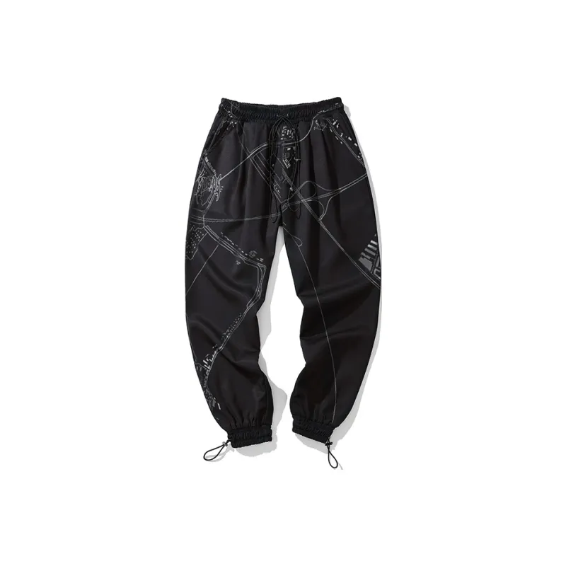 SANSYAS Casual Pants Unisex Black-0