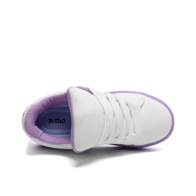 Z.SUO Skateboard Shoes Unisex Low Top White-14