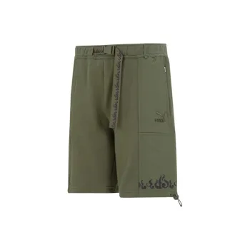 PUMA Humming 3,SS23 Chinese Culture Tribute Series Casual Shorts Men Army Green