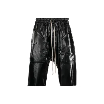 Rick Owens DRKSHDW Glossy-finish Drop-crotch Trousers