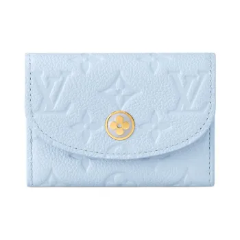 LOUIS VUITTON Rosalie Cow Leather Coin Purse Women's Sky Blue