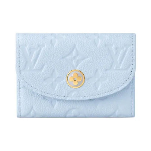 LOUIS VUITTON Rosalie Cow Leather Coin Purse Women's Sky Blue