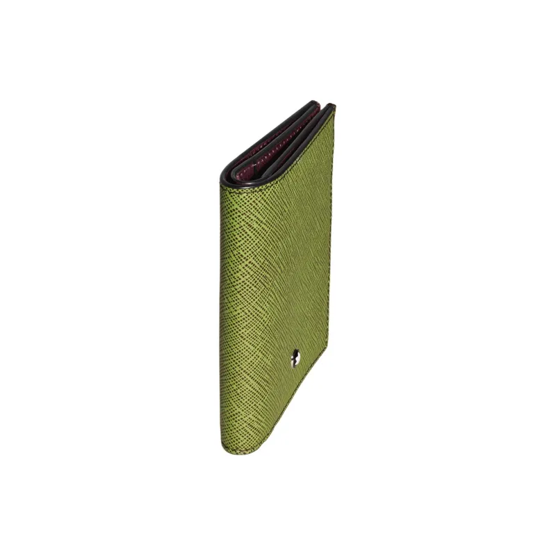 MONTBLANC Grain Cow Leather Wallet Unisex Lime Green-2