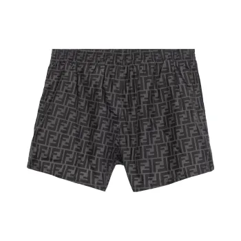 FENDI Mens Swim Shorts Tech Fabric Black