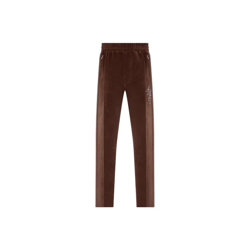 AMIRI Stack Monogram Velvet Track Pants-0