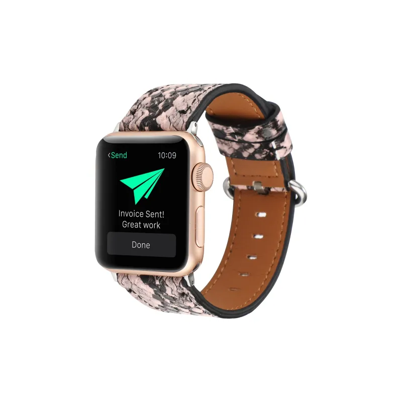 ZHENGGUANG Watch Band Apple Compatibility Genuine Leather Material-17