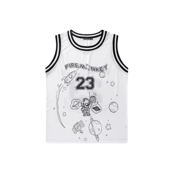 FireMonkey Basketball Jerseys Unisex White