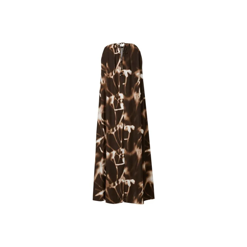 Hopeshow Slip Dress Women's Coffee Floral 622-1