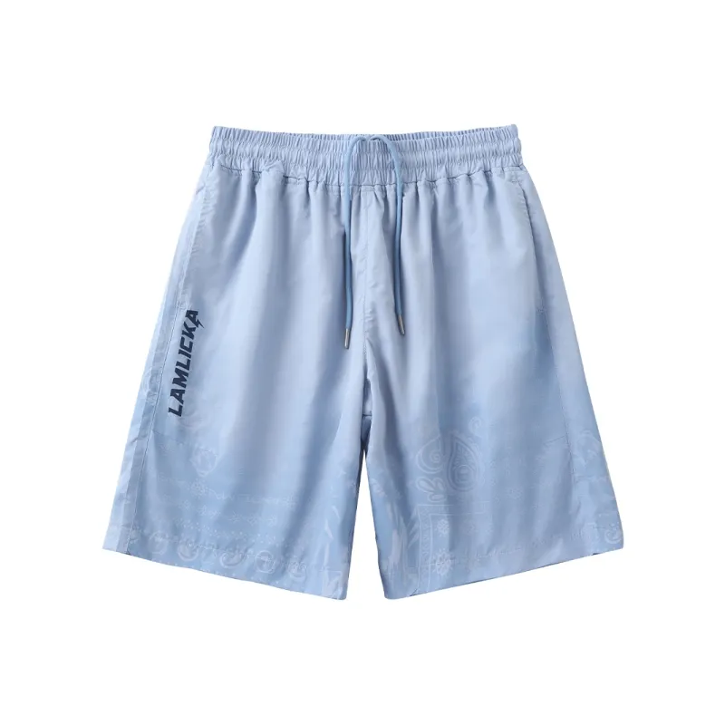 LAMLICKA Casual Shorts Men's Blue-0
