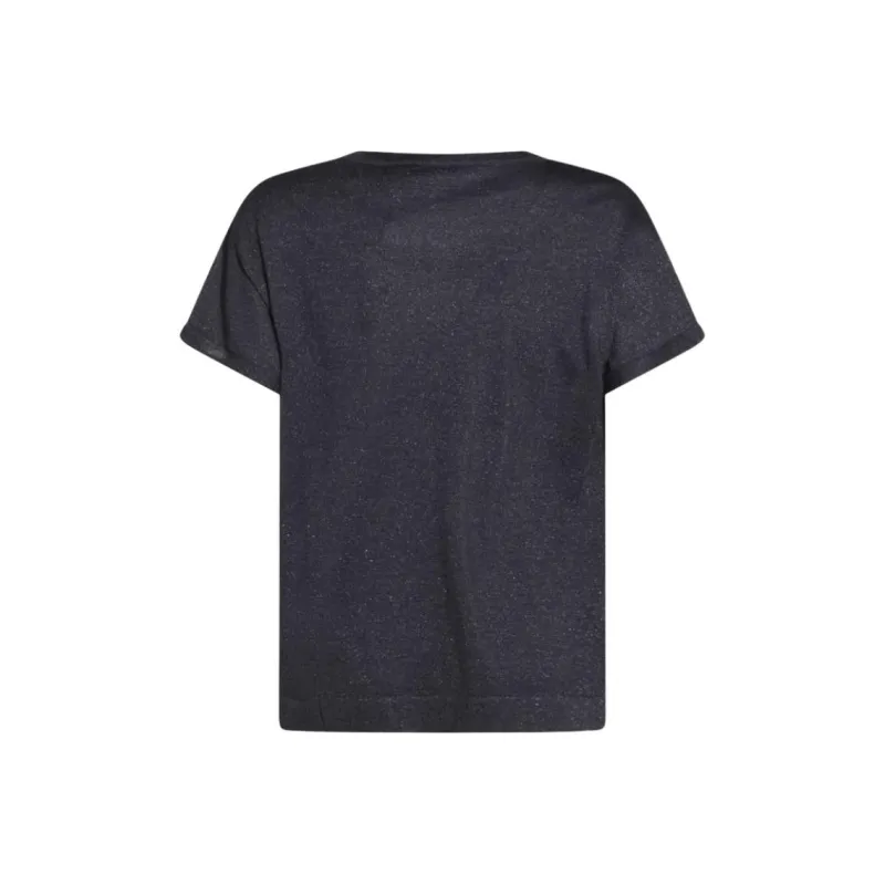 Brunello Cucinelli Short Sleeved Crewneck Knitted T Shirt-1