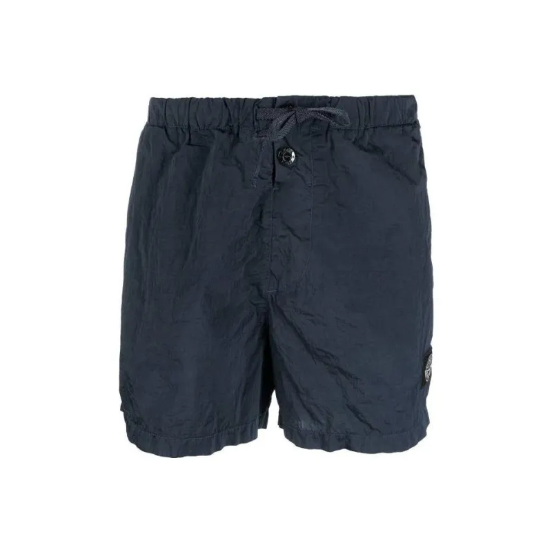 STONE ISLAND Logo patch Detail Swim Shorts-0