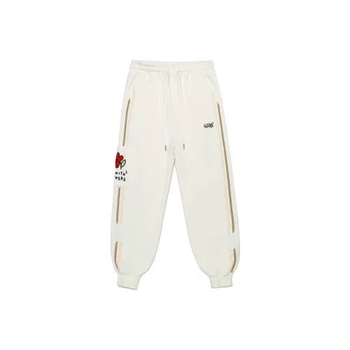 Guuka Casual Pants Unisex Cream White