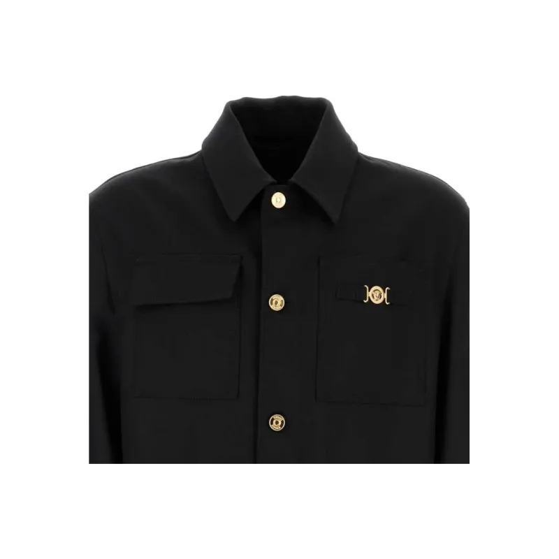 VERSACE Medusa Plaque Button Up Jacket-2