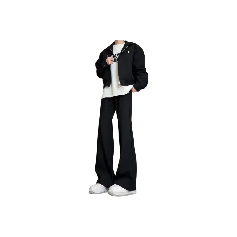 HAPPY PARTY Casual Pants Unisex Black-0
