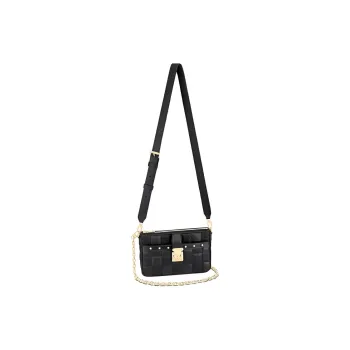 LOUIS VUITTON Pochette Troca Damier Quilt Black