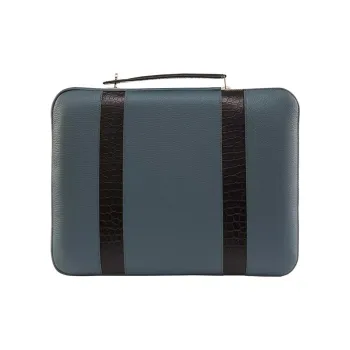 HERMES BRIEFCASE Taurillon Leather With Crocodile Leather Briefcase Men's 16 Taupe Squirrel Gray