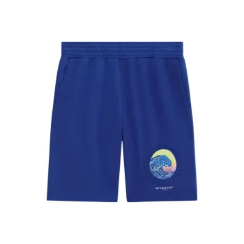 Givenchy Wave print Cotton Track Shorts