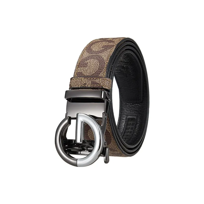 Lanza Top Grain Cow Leather Belts Men's Width 3.5CM-5