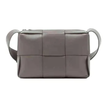Bottega Veneta ARCO Cow Leather Camera Bags Shoulder Bags Small Size Men's Volcanic Gray