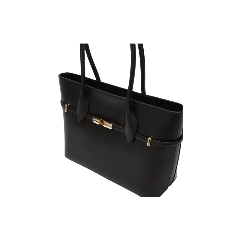 Furla Calfskin Tote Bag, Shopping Bag, Shoulder Bag, Handbag Women's Black-2