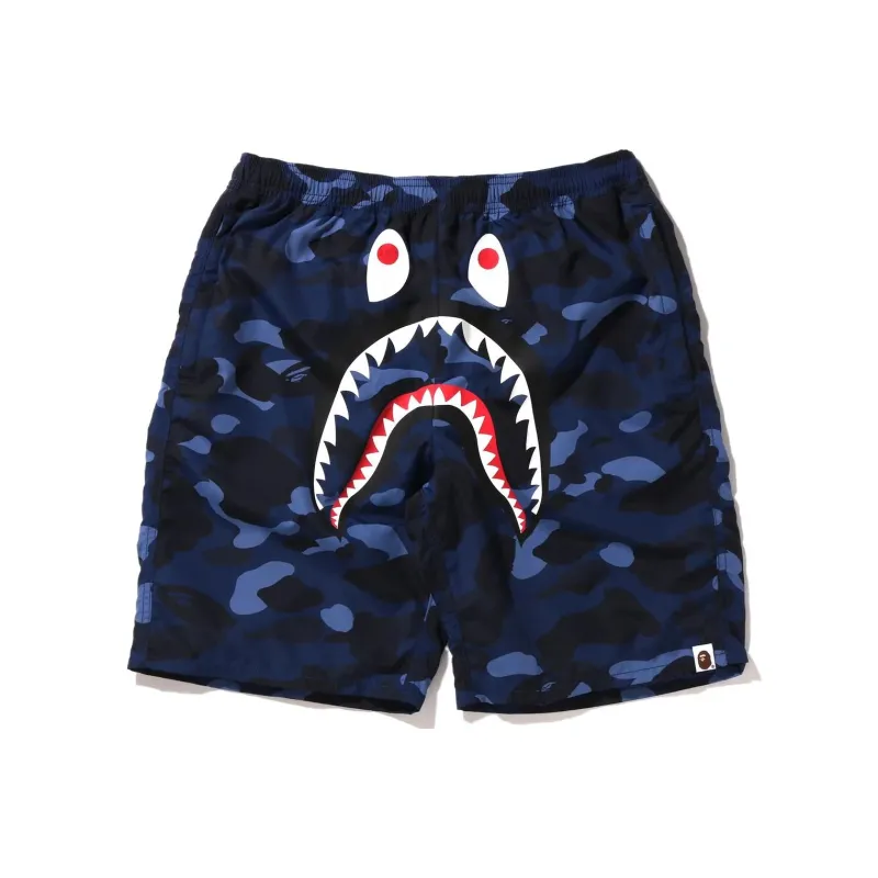 BAPE Color Camo Shark Beach Shorts-2