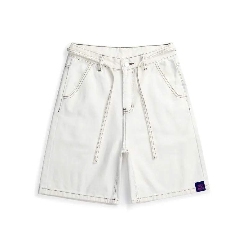 JUCY JUDY Denim Shorts Unisex White-0