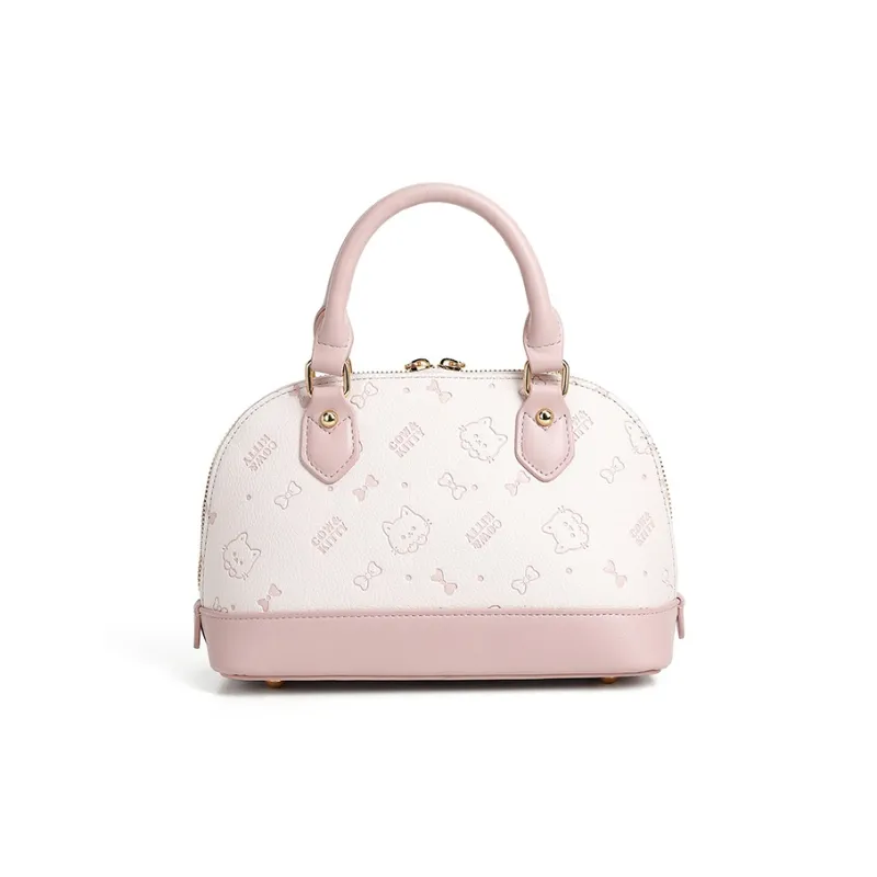 CHAOFANJI PU Crossbody Handbag Women's Cherry Blossom Pink-1