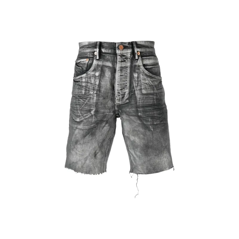 PURPLE-BRAND Washed Iridescent Pearl Shorts-0