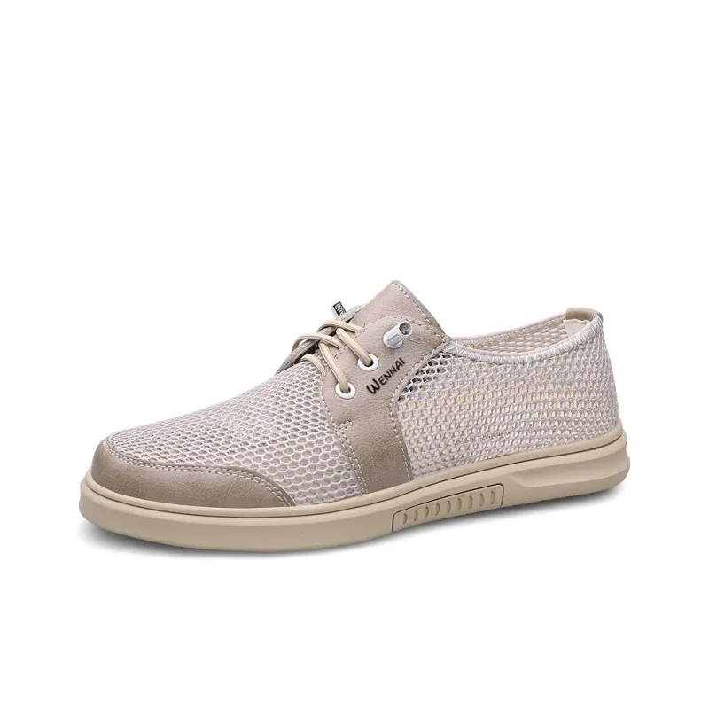 Wen Nai Low Top Casual Shoes Men's Khaki-1