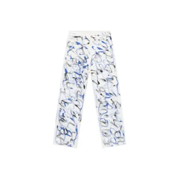 Voguo Relay Jeans Unisex Graffiti Blue