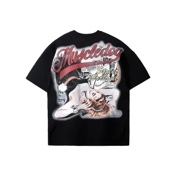 Muscle Dog T Shirts Men Black