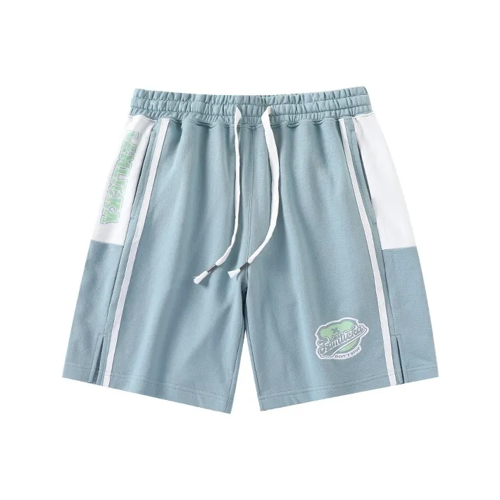 LAMLICKA Loose Fit Shorts Unisex Light Blue-0