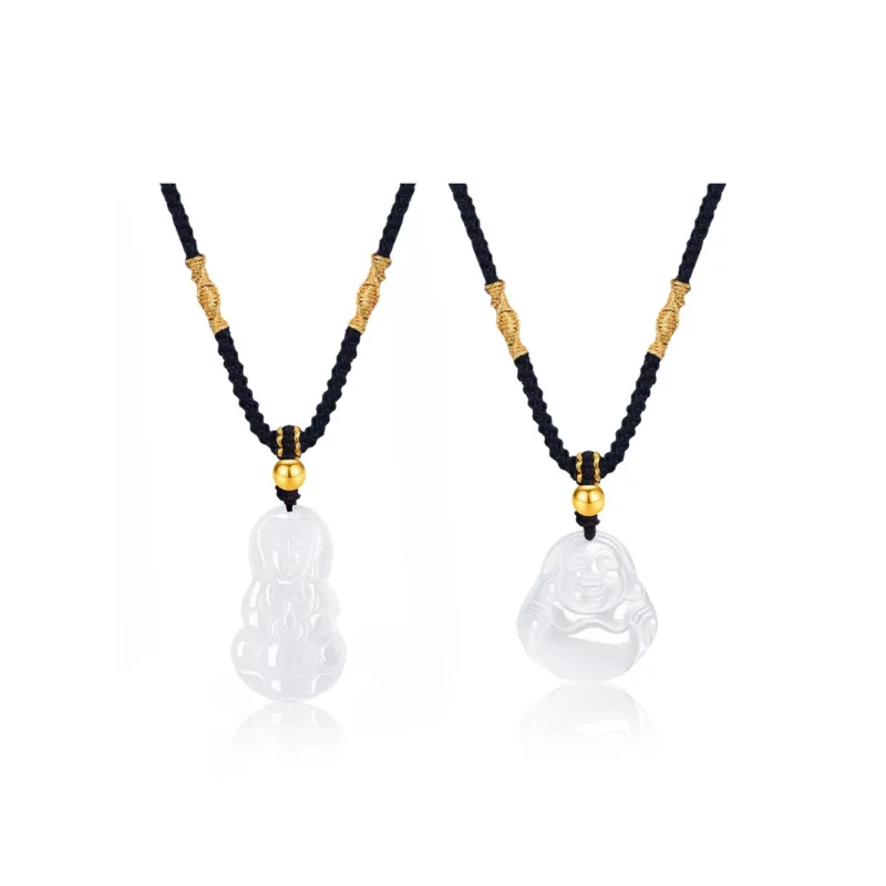 HAPPY BEAN Chalcedony Necklaces Unisex-10
