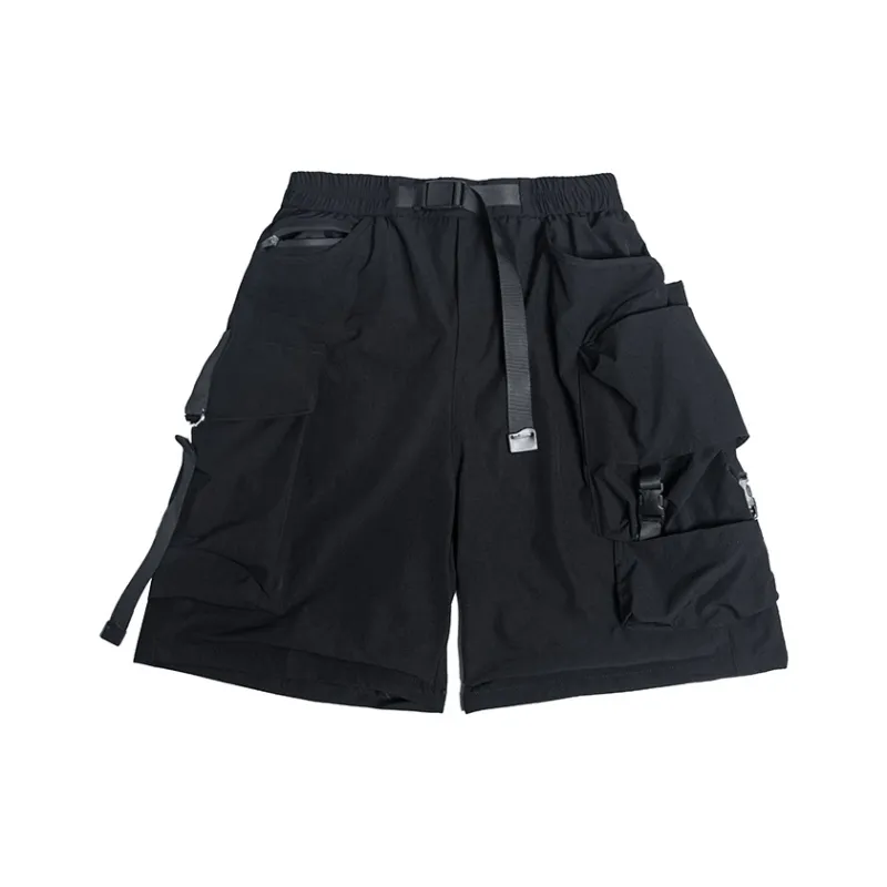 AOGZ Cargo Shorts Unisex Black-0