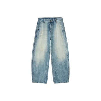 ZENGZHI Jeans Unisex Ice Blue