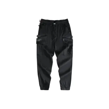 FAIRWHALE Casual Pants Men's Pure Black