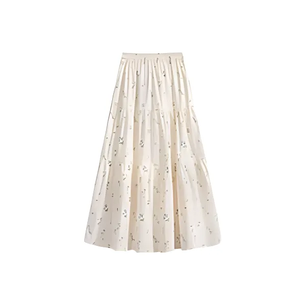 ARIADNAW STUDIO Casual Long Skirt Women's Apricot-1